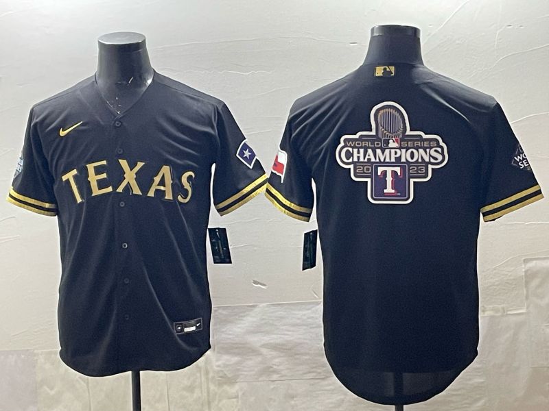 Men 2025 Texas Rangers Blank Black Game Nike MLB Jersey style 010->women nfl jersey->Women Jersey